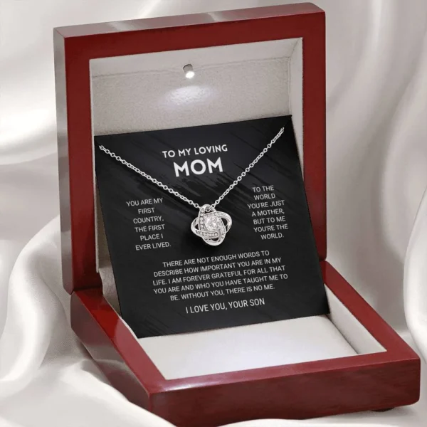 Mom Love Knot Necklace From Son
